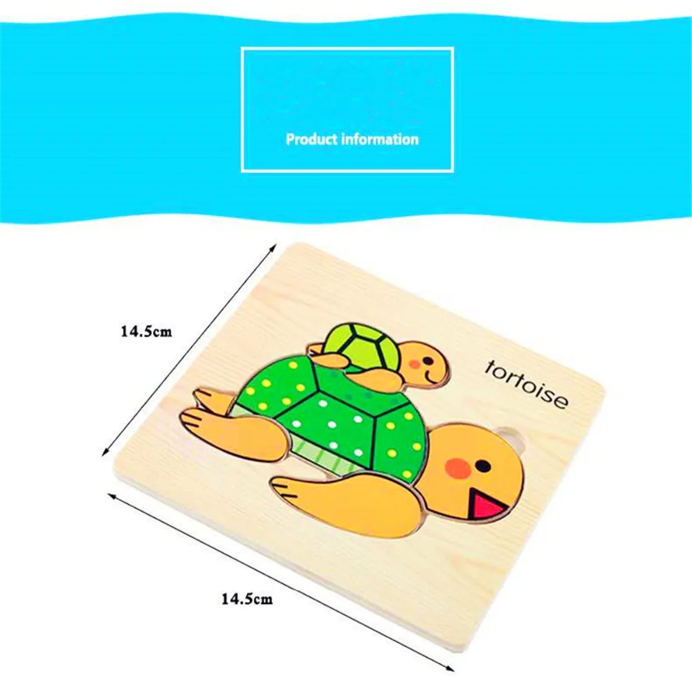 

3D Puzzle Jigsaw Wooden Toys Cartoon Wooden Animal and Transportation For Intelligence Kids Baby Early Educational Toy A Gift