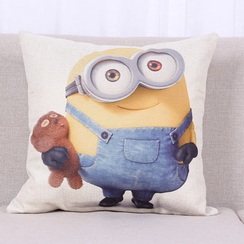 Чехол для подушки с 20 узорами 45*45 декоративные миньонами дивана наволочка
