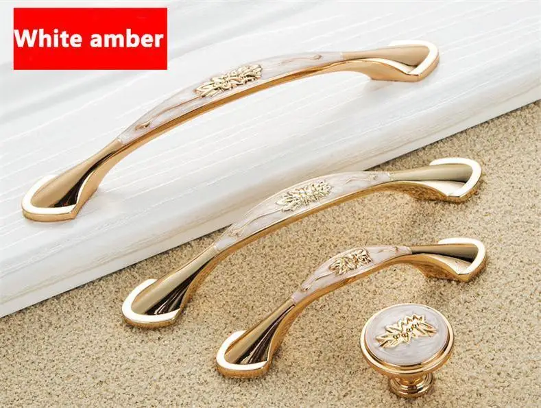 white amber Ручки шкафа для мебели простые кухонные ручки для открывания дверных ручек handvaten voor meubels bouton YJ2006 - Цвет: white amber