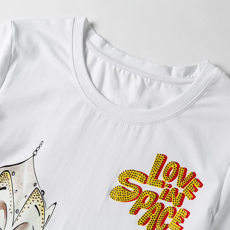 Новинка 2017 летняя футболка модный однотонный продукт приталенная женская модель