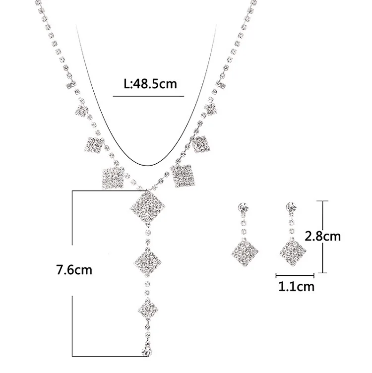 Модное ожерелье с бахромой подвеска серьги костюм инкрустацией австрийского