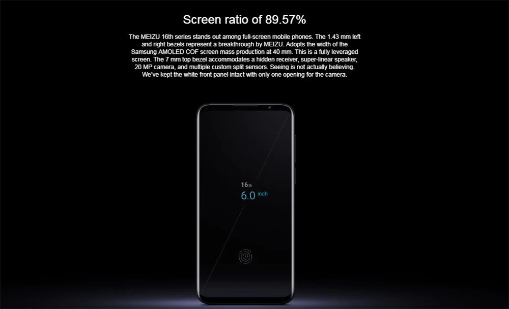 Meizu 16th 16 Ом смартфон глобальная Версия 8GB Ram 128GB Rom Snapdragon 845 Octa Core 6," 2160x1080 P 3010 мА/ч, два задних Камера