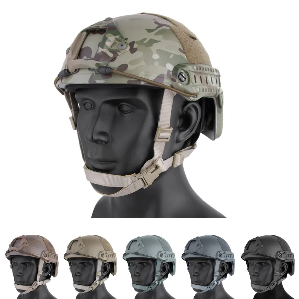 Военный страйкбол шлем боевой EmersonGear Тактический Быстрый Шлем MICH баллистический Тип Расширенный w/NVG кожух+ рельсы