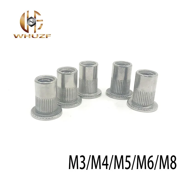25PCS M3 M4 M5 M6 M8 mix 304 stainless Steel Rivets T Hollow Rivet Set hreaded Metal Plate Tube Fastener Tool | Обустройство дома