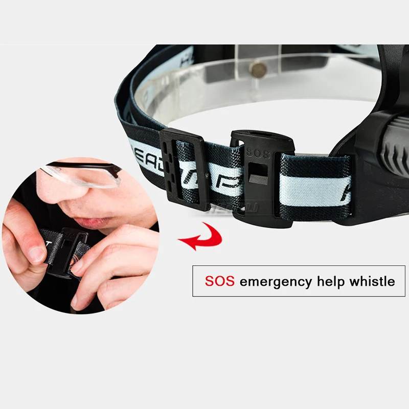 Linterna USB фар с SOS свисток светодиодный налобный фонарик переднего света головы xml t6