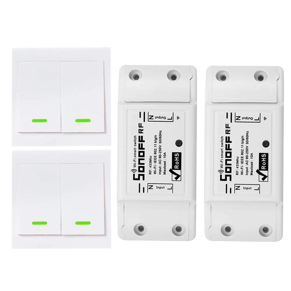 Умный RF Wifi переключатель RF 433 МГц 10A/2200 Вт беспроводной переключатель 86 Тип вкл/выкл переключатель панель 433 МГц RF WiFi Пульт дистанционного управления Передатчик