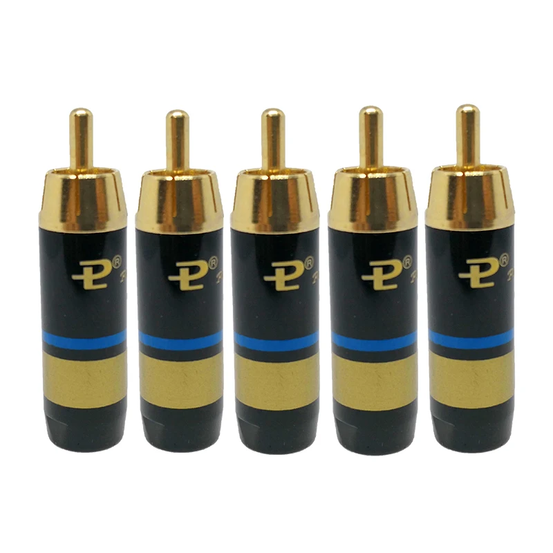 20 шт. Новый DIY RCA Plug HIFI Медь аудио кабель видео разъем золото адаптер|Соединители| |