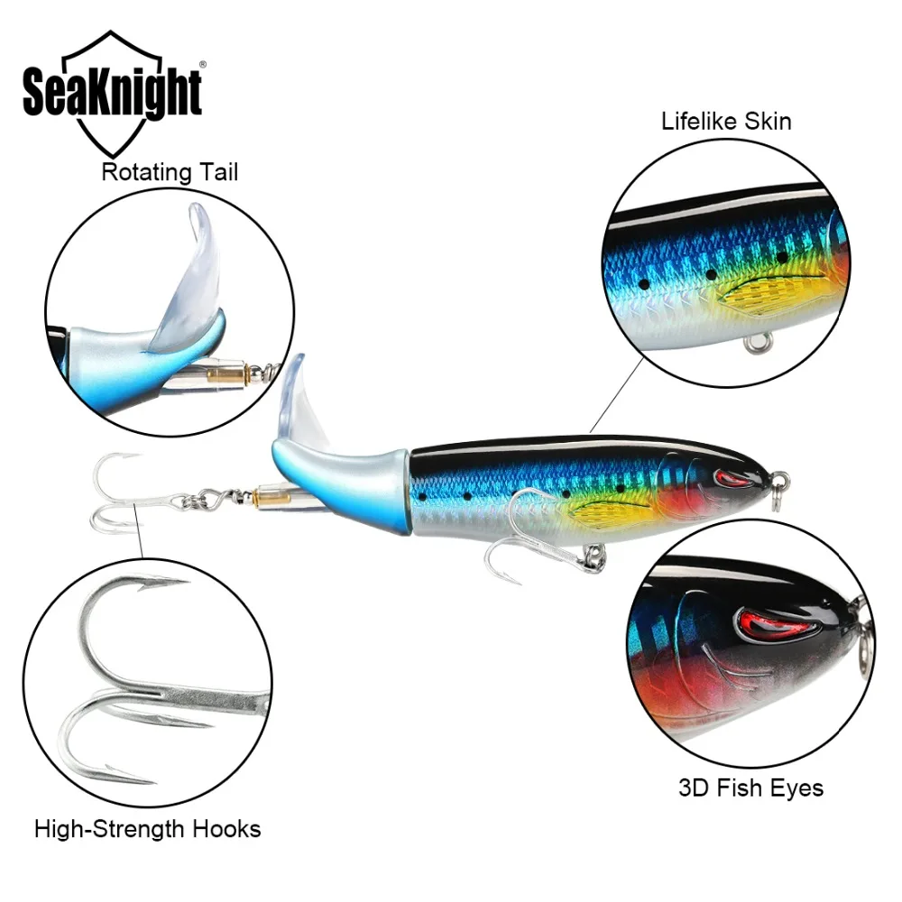 SeaKnight Plopper SK050 рыболовная приманка 7 шт./лот 13 г вращающийся хвост Крючки VMC жесткая
