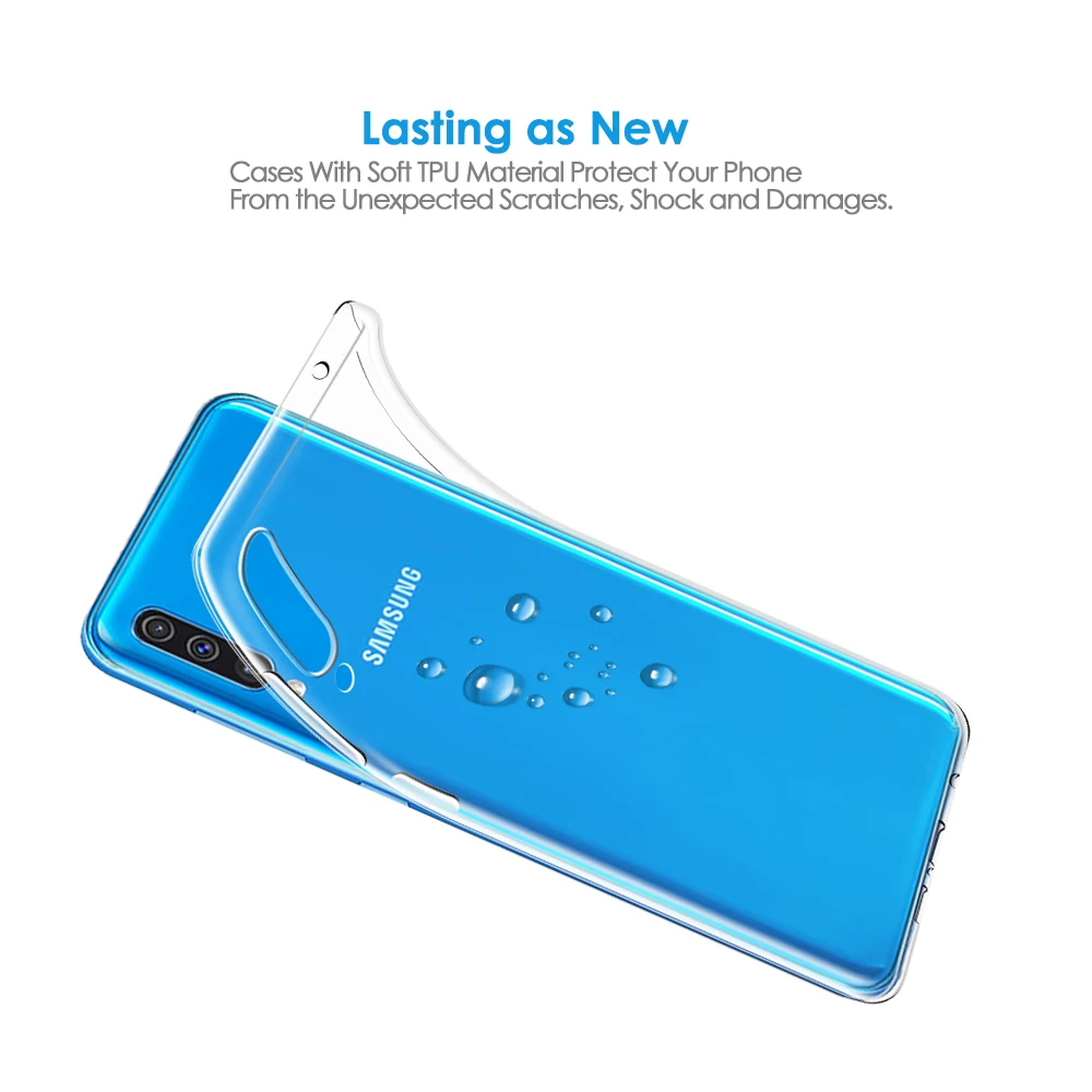 For Samsung Galaxy A50 A60 Transparent Phone Case Silm Silicone Soft Ultra thin TPU S10 Plus S10E Lite Cover capa |