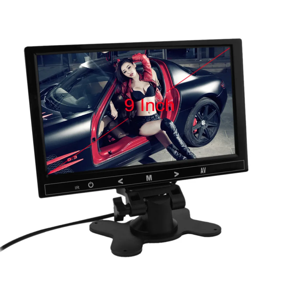 Автомобильный RGB-дисплей видеомагнитофон заднего вида 9 дюймов 800x480 с 2-полосным