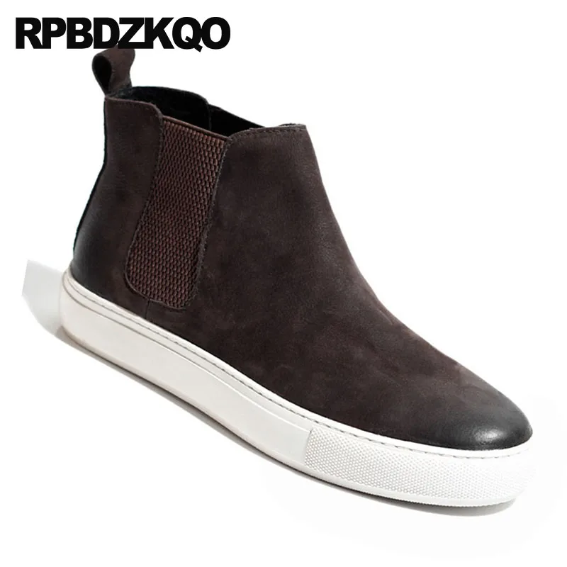 челси коричневый батильоны марочный осень на платформе дизайнер обувь мужчины