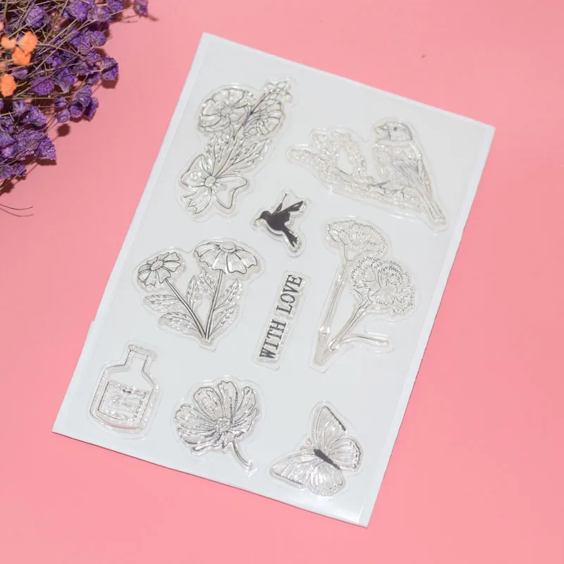 Transparent Clear Silicone Stamp/Seal for DIY scrapbooking/photo album Decorative card making | Канцтовары для офиса и дома