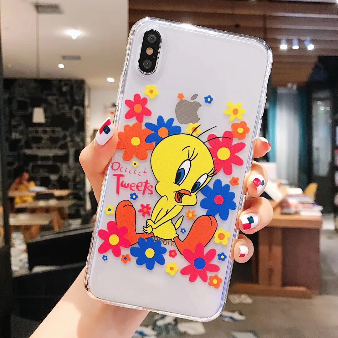 Прозрачный чехол для телефона с рисунком птицы желтого цвета Apple IPhone X XS Max Xr 8 7 6 s