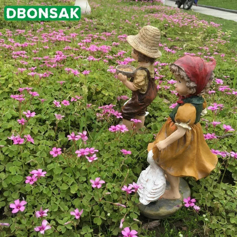 Садовое украшение для улицы, украшение для девочки и мальчика, скульптура, садовый художественный персонаж из смолы, фигурка животного, вилла, дом, декор для двора