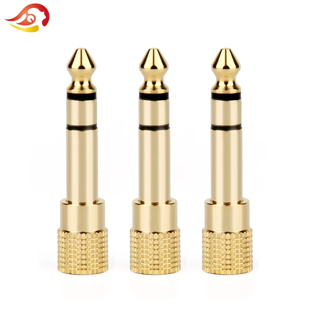 QYFANG 6 35 мм 1/4 &quotПапа до 3 5 1/8&quot Женский аудио адаптер Джек стерео наушники микрофон