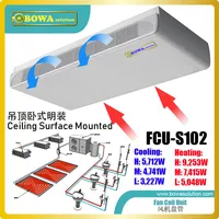 Ceiling Surface mounted fan coil unit doesn't occupy floor area and is easy to install and remove,  better choice for cooling