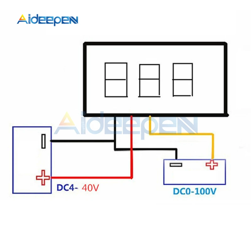 DC 0 V-100 V Мини 0,28 дюймов светодиодный цифровой вольтметр измеритель напряжения детектор напряжения монитор тестер панель автомобиля 12V 24V Красный Зеленый Синий Золотой