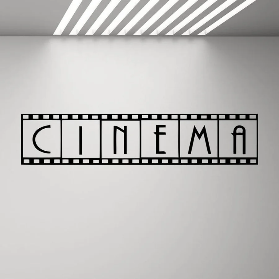 

Cinema Poster Movie Wall Decal Showtime Camera Mural Film Strip Tape Vinyl Sticker Play Game Room Home Decor Wall Art Mural C147