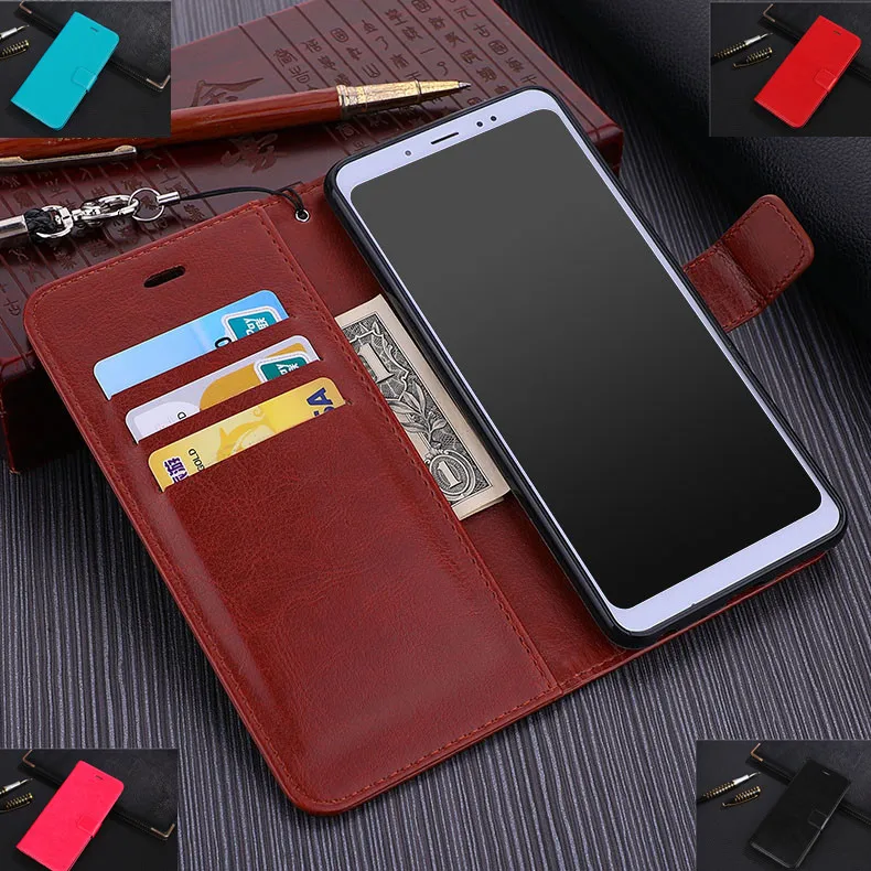 Кожаный чехол-книжка для xiaomi redmi note 6 Pro с держателем карт | Мобильные телефоны и