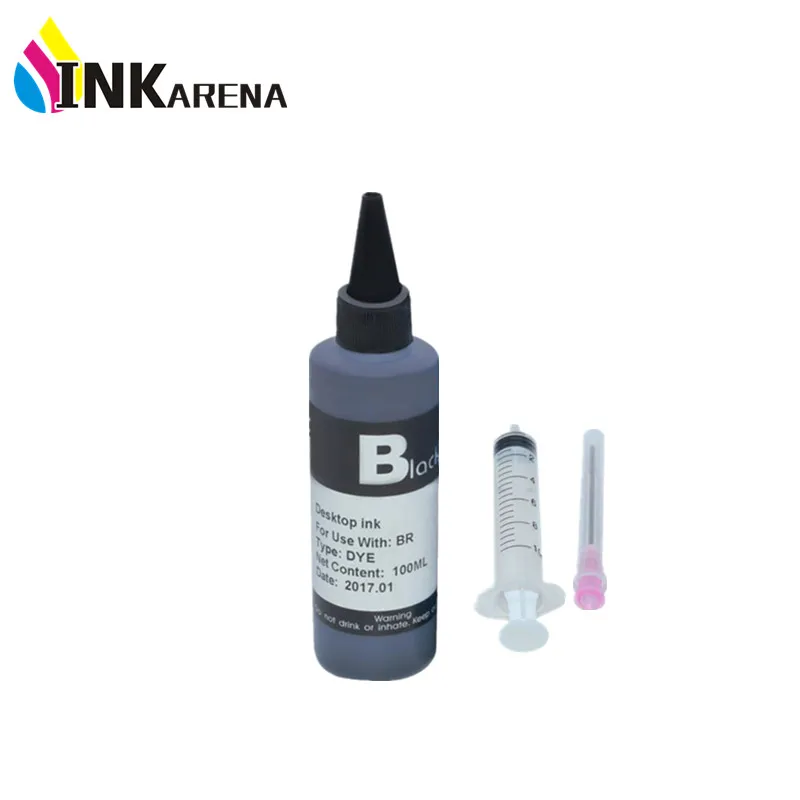 INKARENA 100ml Universal Refill Dye Ink Compatible Replacement For HP for Canon for Brother for Epson for Lexmark printer Ink