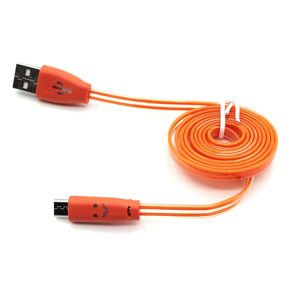 EPULA 1 м микро USB кабель для телефона цветной градиент светодиодный зарядки данных