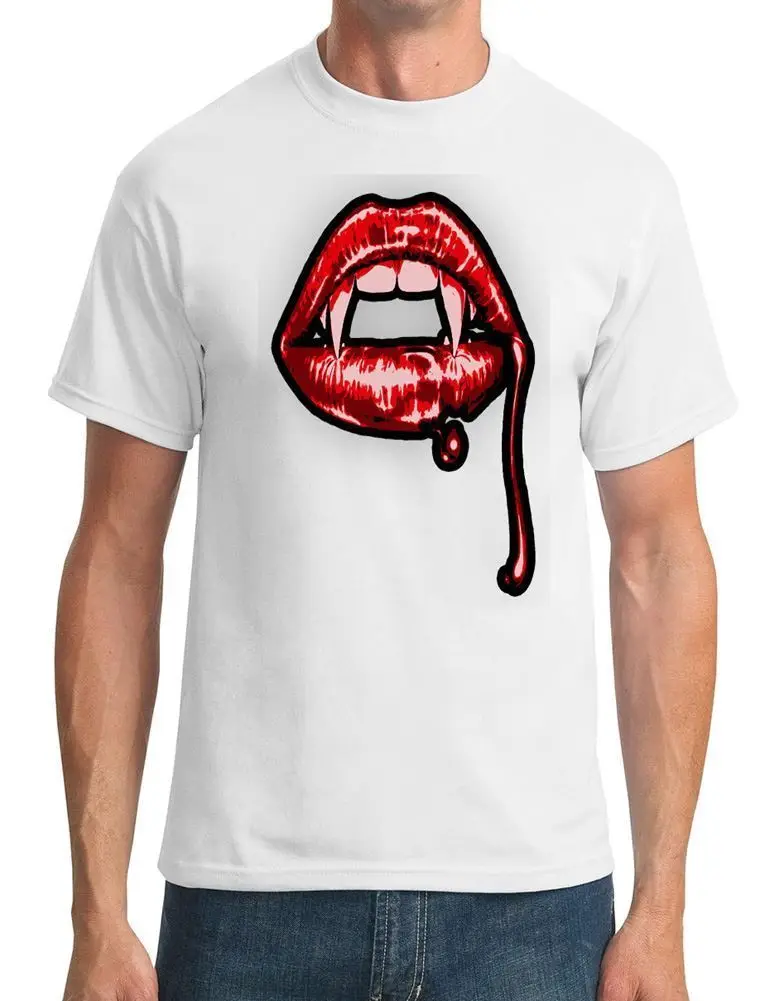 Вампир-Дракула губы-мужчины s Футболка брендовая мужская футболка 2019 Мода