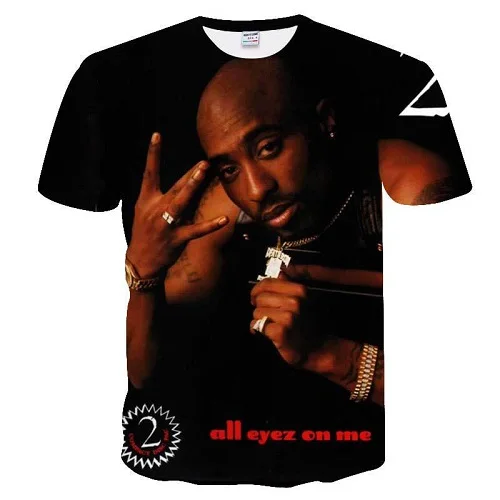 YH00751 Новая Футболка me Harajuku стильная футболка для женщин/мужчин Tupac 2pac 3d Футболка с принтом персонажа хип-хоп футболки размер Прямая - Цвет: YH00751