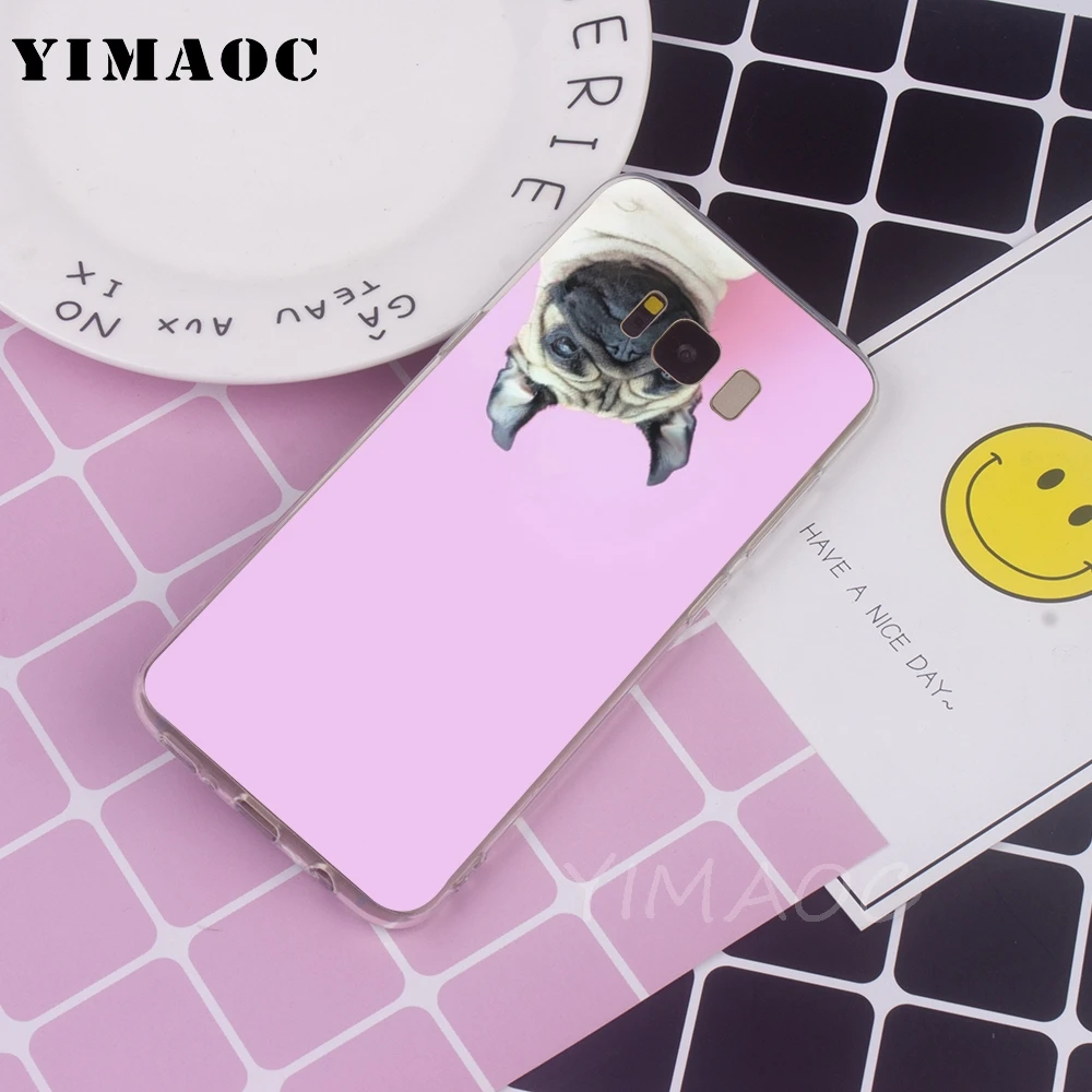 YIMAOC Cute dog cat Soft TPU Case for Galaxy j3 j5 j6 j7 A5 2016 2017 A6 A9 2018 Note 8 9 S7 edge S8 S9 S10 Plus S10e Cover |