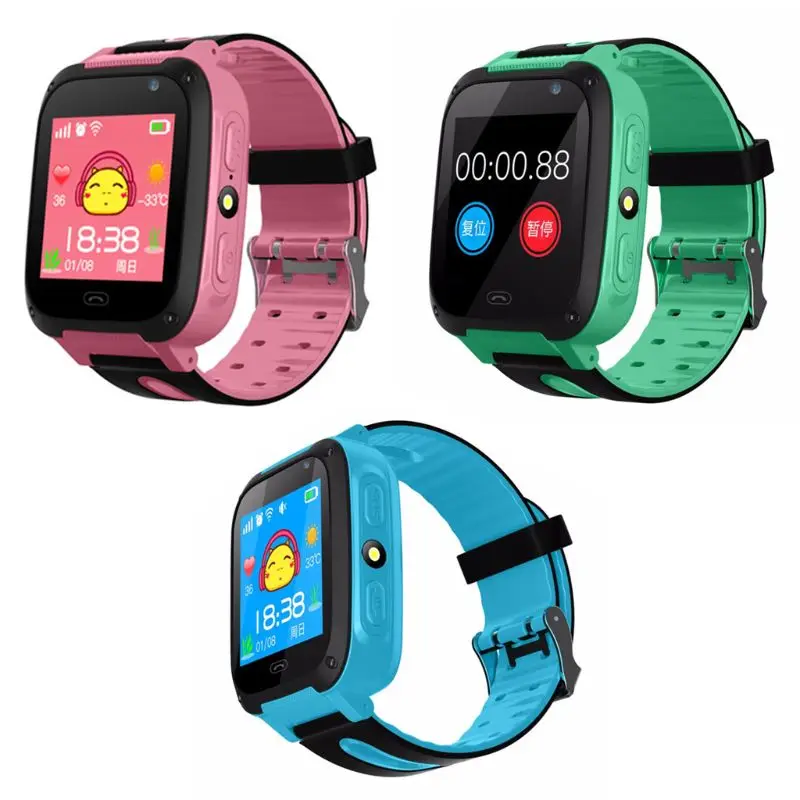 S4 Waterproof Touch Screen Smart Watch Wrist Anti-lost SOS Dial Call Smartwatch with GPS Locator Tracker Kids Children Gifts