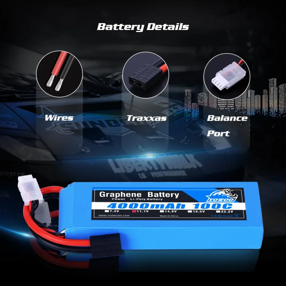 Lipo 3S Battery 11.1V 4000mAh 100C Graphene Max 200C Helicopter Quadcopter Truck High Discharger Rate For Car | Игрушки и хобби