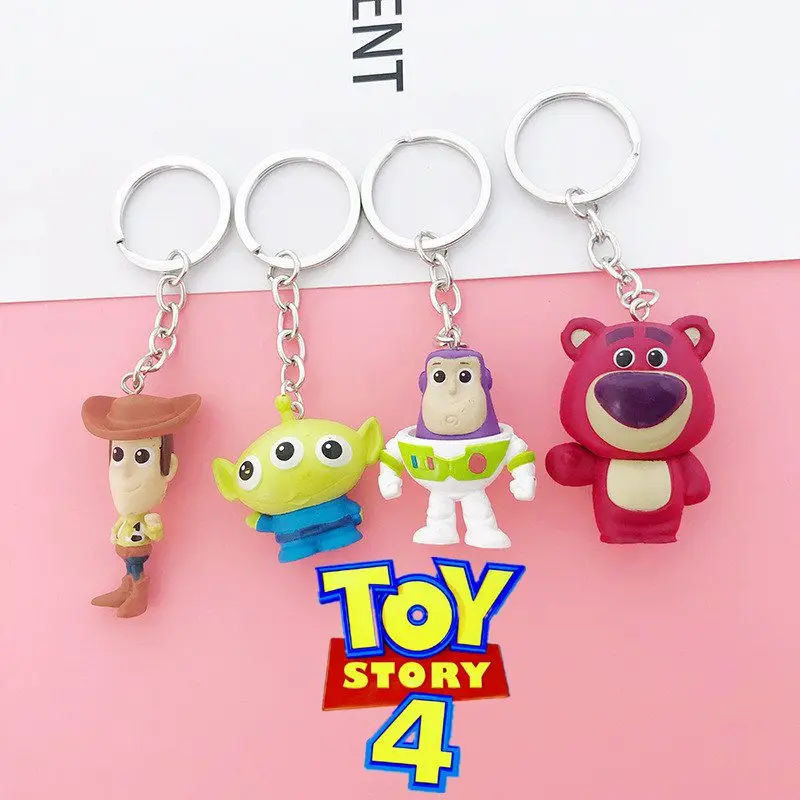 Горячая История игрушек 4 1 шт. фигурная игрушка брелок Forky Alien Buzz Lightyear для автомобильного ключа сумка кольцо для ключей из ПВХ кукла-подвеска для подарков