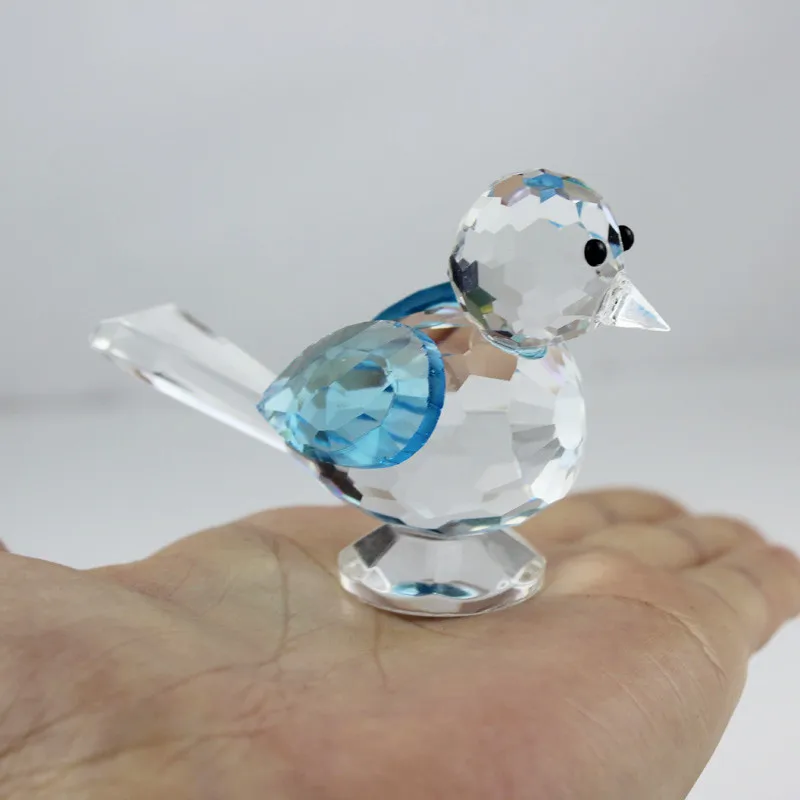 Милые Хрустальные Фигурки Bluebird стеклянные статуи животных волшебные для детей