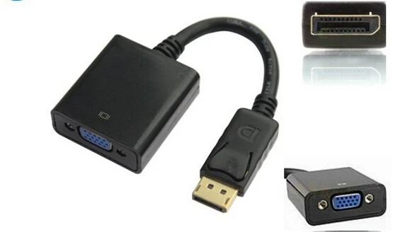 100 шт. Thunderbolt DisplayPort DP to VGA кабель конвертер Папа мама адаптер для ноутбука
