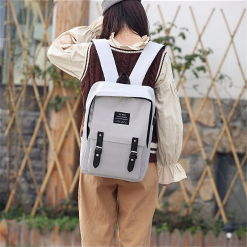 Mochila Escolar Реальные прямые продажи лоскутное Mochilas 2018 новый рюкзак ткань USB хит Цвет