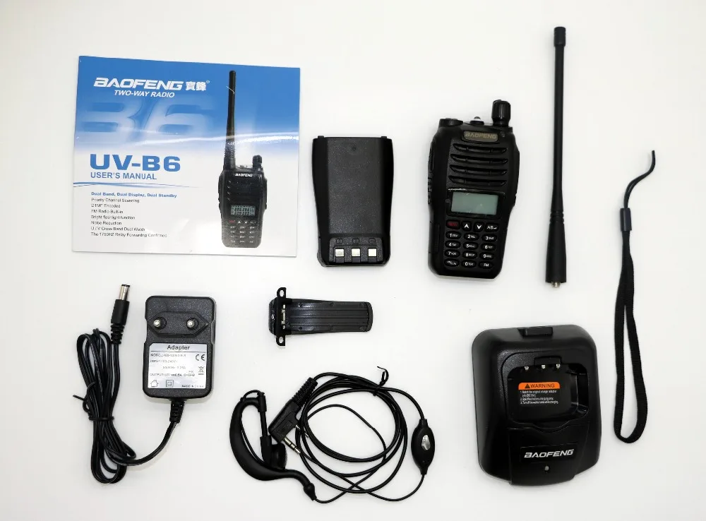 Baofeng uv b6 Двухканальные рации UHF VHF Двухдиапазонный uvb6 CB Радио 99ch VOX фонарик FM