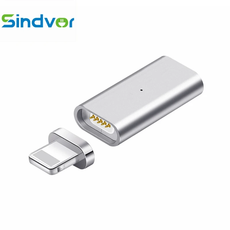Магнитный зарядный кабель адаптер Sindvor для зарядки Lightning автоматический