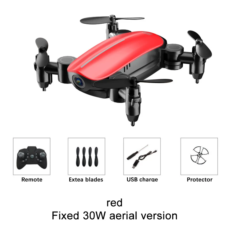 30W Camera Red Мини-Дрон 30 Вт/1080 P Дрон с камерой дистанционного управления Вертолет складной карманный Дрон игрушки готов к работе Mni RC Дрон - Цвет: 30W Camera Red