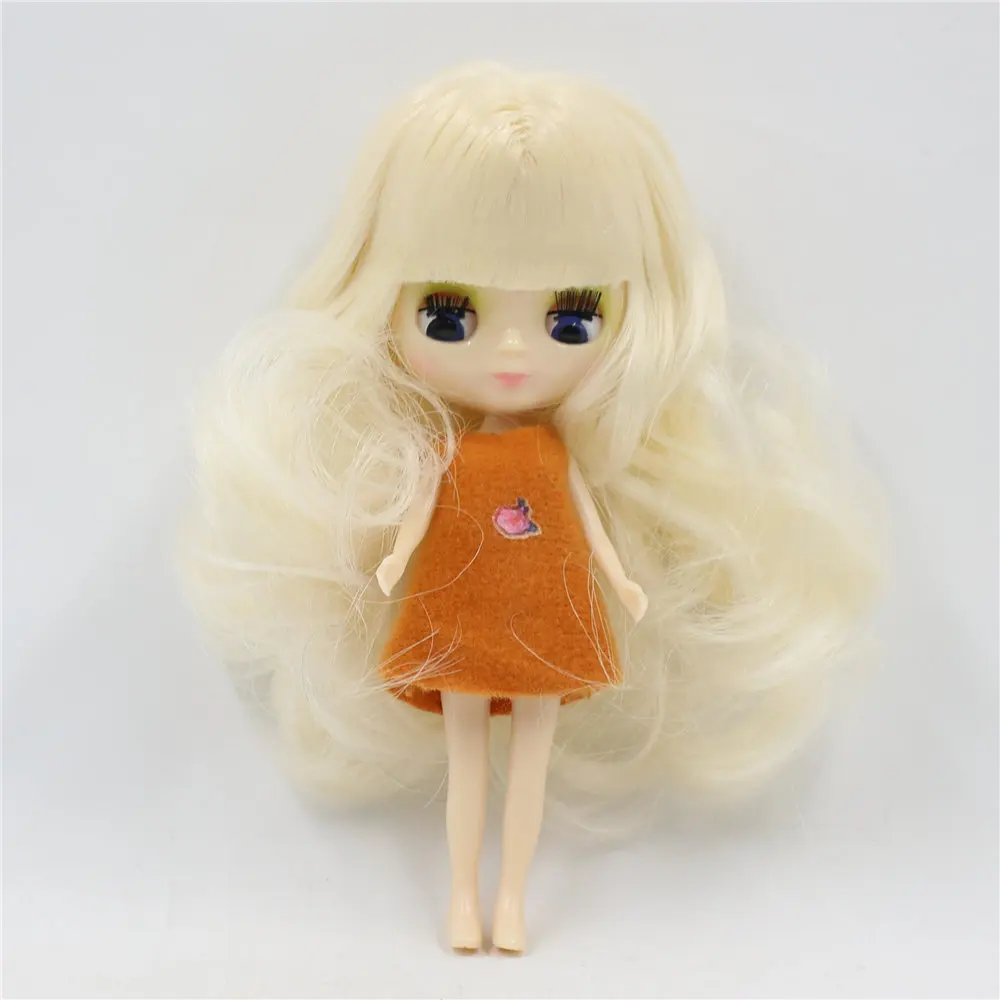 nude doll Ледяная мини-кукла пульпа 11 см много видов цветов волос одежда случайный № 2 - Цвет: nude doll
