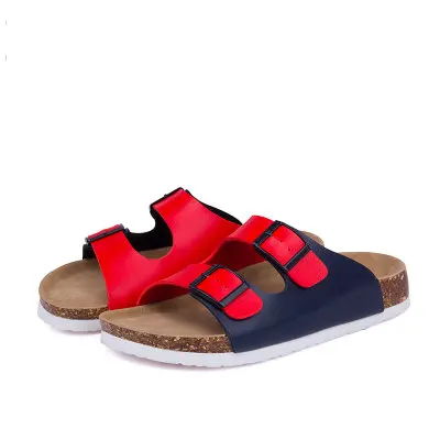MVP BOY28 color New Summer Beach Valentine Cork Slippers Sandals Casual Double Buckle Clogs Slippers Women Flip Flops Shoe 35-44 - Цвет: 4