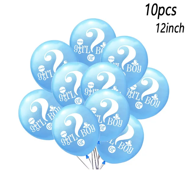 10pcs 1 шт. 36 дюймов черный шар он или она секс раскрывает Синий Розовый конфетти мальчик или девочка детская игрушка для душа большие воздушные шары из латекса ленточки - Цвет: 10pcs