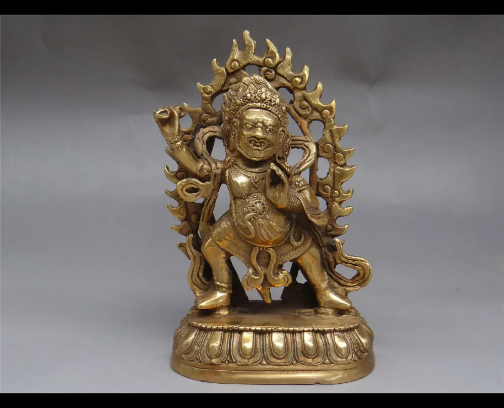 Китай тибетский буддийский индуизм Чистая медь литье Vajrapani идеальная
