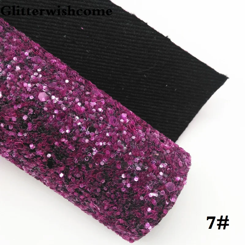 Glitterwishcome 21X29 см A4 Размеры синтетическая кожа, темные Цвета с эффектом блестящей кожи, тканевый Виниловый фон для банты, GM040A - Цвет: 7