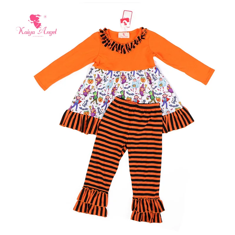 2018 New Halloween Designer Baby Clothes Wholesal Fall Outfit Toddler Kids Birthday Clothing Infant Girl Summer Pajamas Set | Мать и