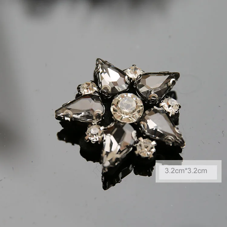 Нашивки со стразами и бисером 3 шт./лот снежинка аппликация вышивка нашивки для