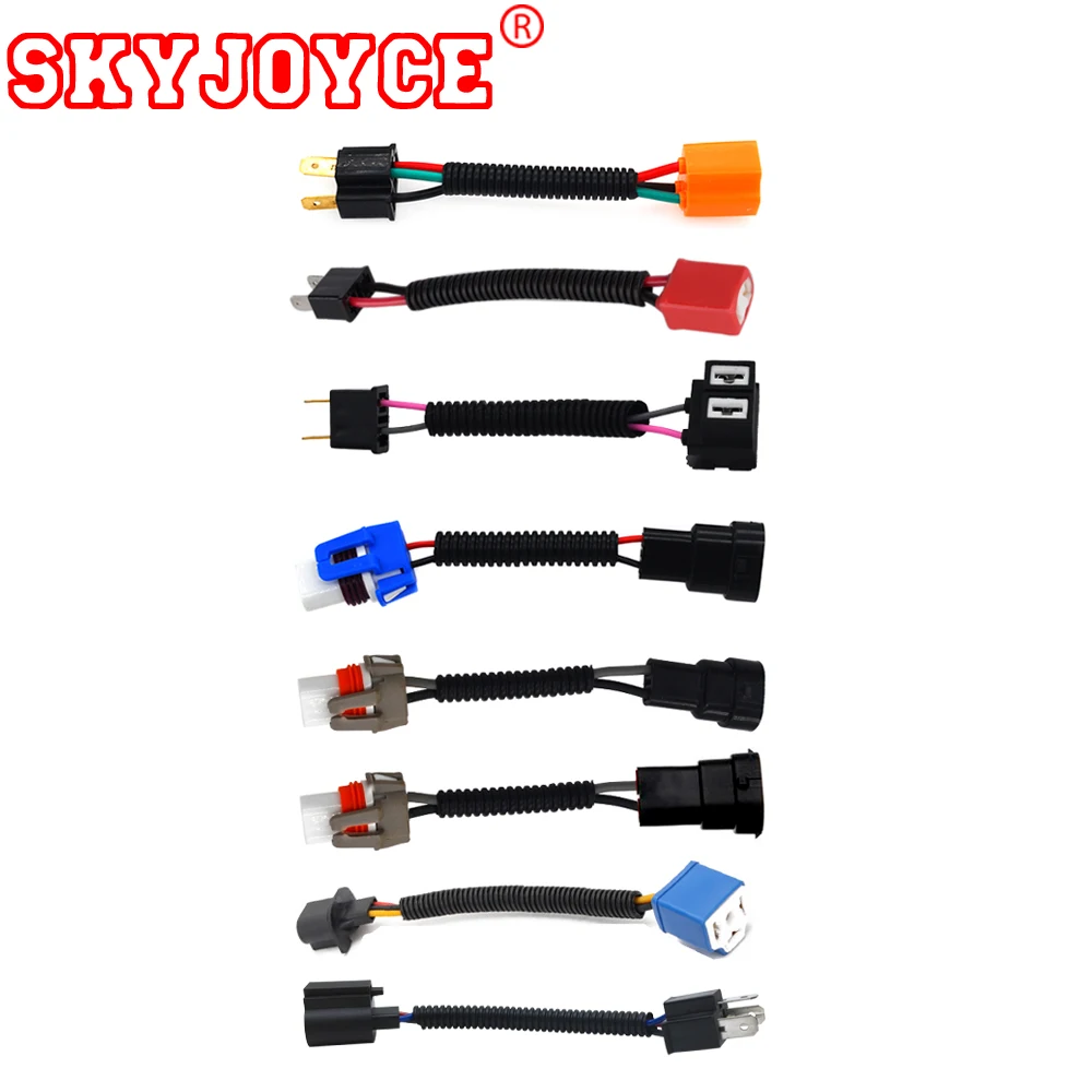 SKYJOYCE Женский Мужской H7 H11 HB3 HB4 H13 автомобильные провода разъем адаптера для галогенные/светодиодный/Ксеноновые фары H7 H11 HB4 лампы