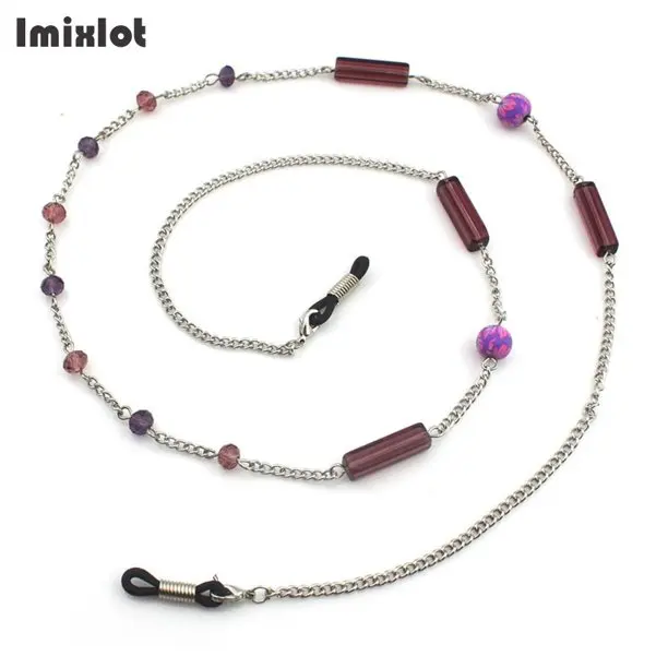 046 Imixlot бисерные очки цепи очки для чтения, очки солнцезащитные очки держатель шнур на шею Металлический Ремешок цепи - Цвет: 046