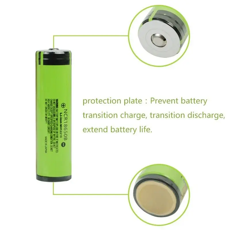 6 шт. 100% Оригинальный NCR18650B 18650 Аккумулятор для Panasonic 3 7 V 3400mah литий ионный