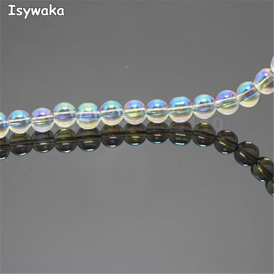 Isywaka Hot Green Color 270pcs 6mm Round Smooth Glass Beads Loose Spacer Bead for DIY Jewelry Making Austria Crystal | Украшения и