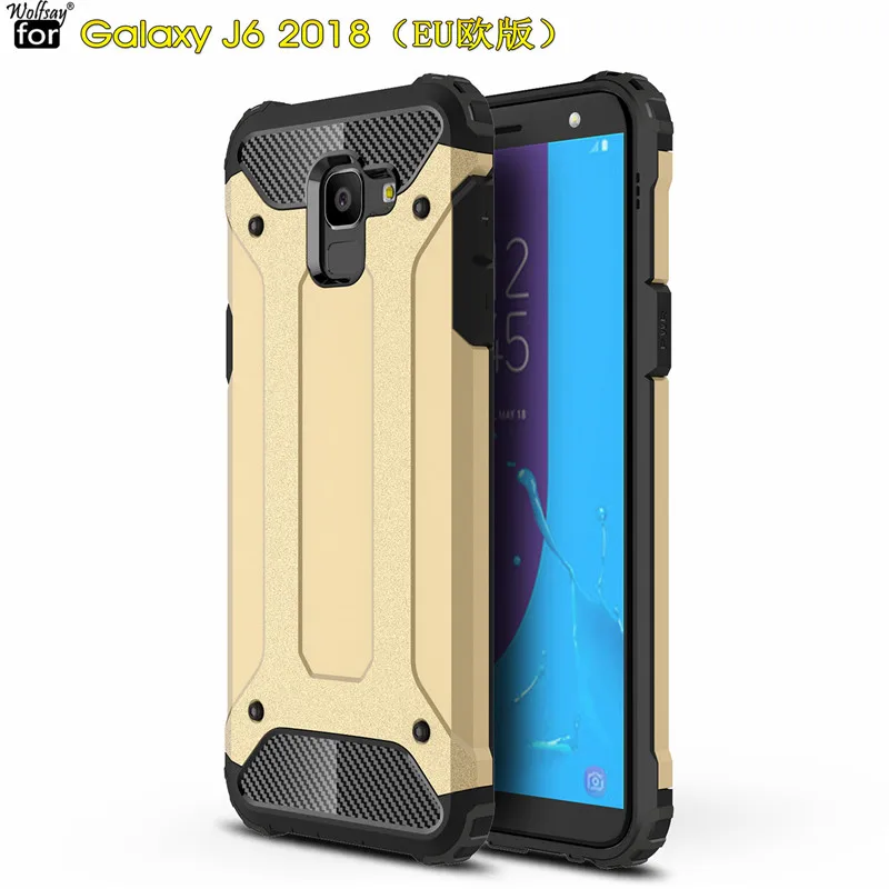 Чехол Wolfsay для Samsung Galaxy J6 2018 J600g гибридный прочный из ТПУ и ПК чехол ЕС Fundas|Бамперы| |