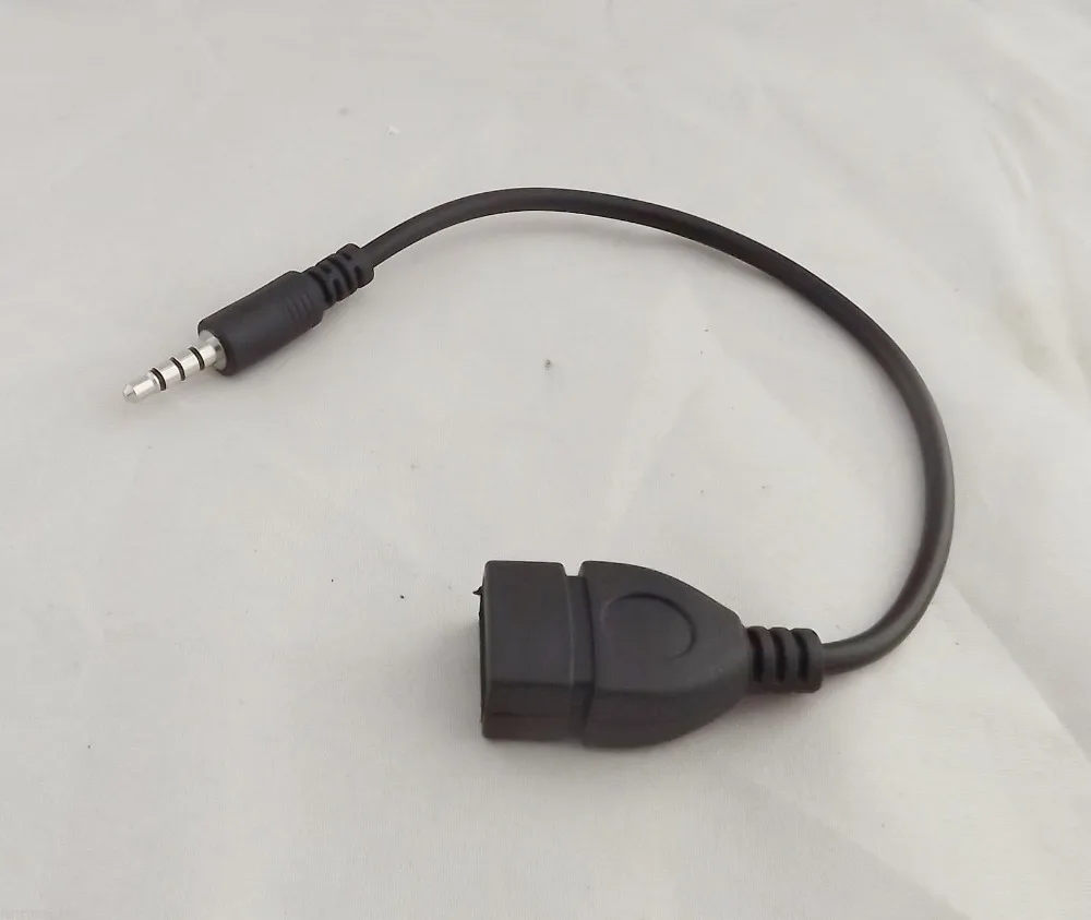 1 шт. 3 5 мм штекер AUX аудио разъем к USB 2 0 гнездовой конвертер кабель Шнур